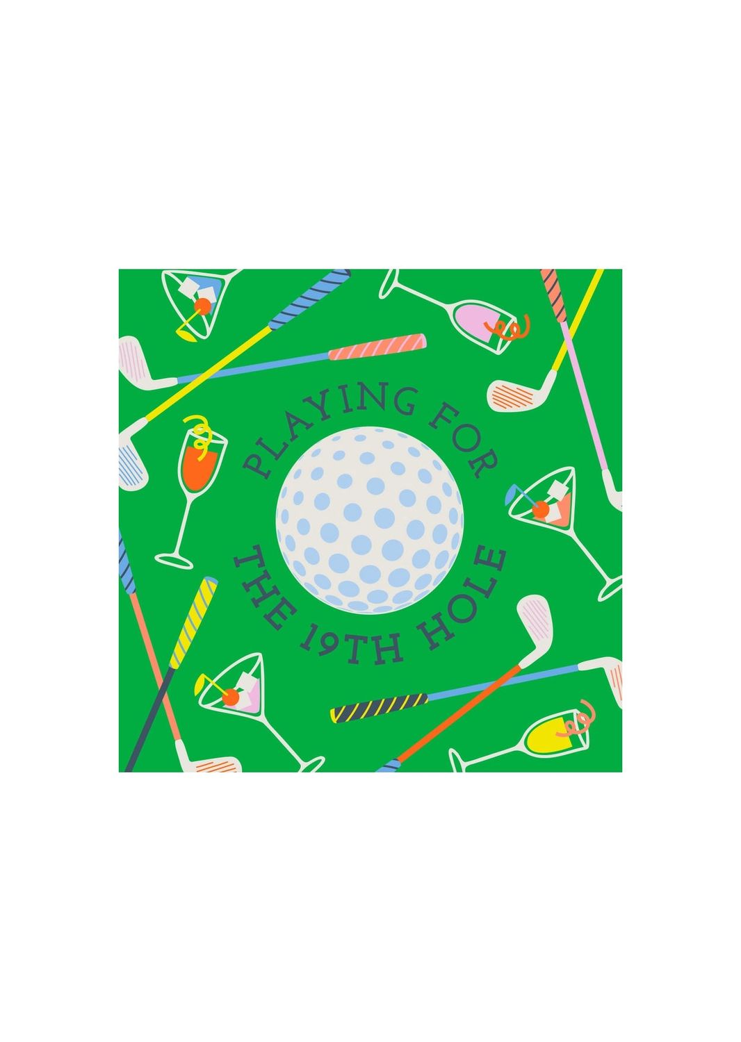 Playing For The 19th Hole Beverage Napkins