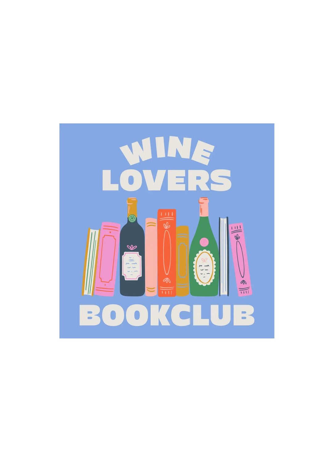 Wine Lovers Book Club Beverage Napkins