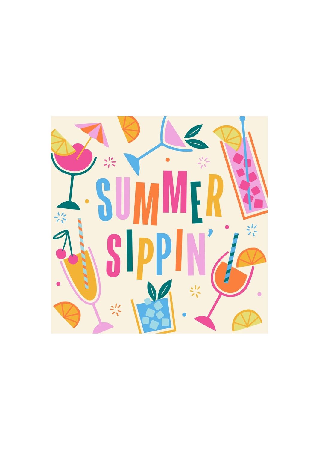 Summer Sippin’ Beverage Napkins