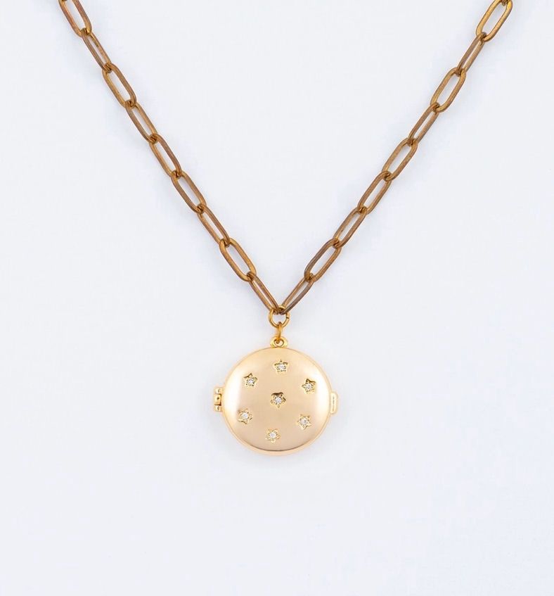 Circle Of Stars Locket Necklace