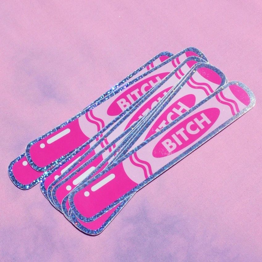 Bitch Pink Marker Sticker
