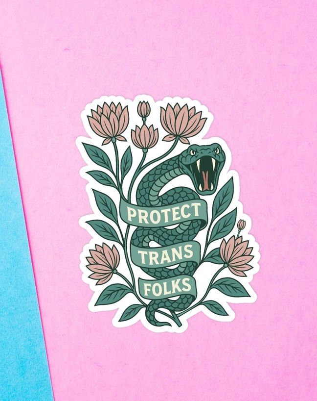 Protect Trans Folks Snack Sticker