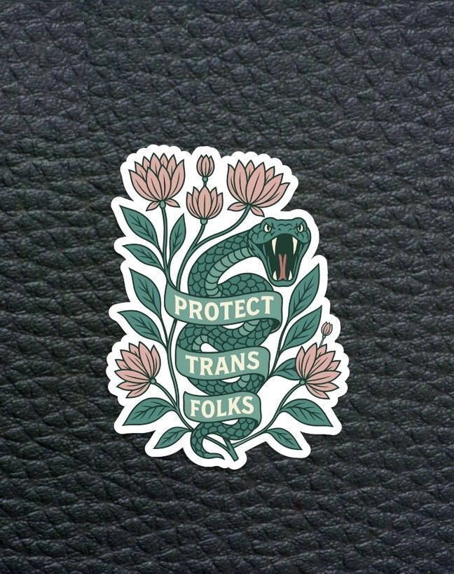 Protect Trans Folks Snack Sticker
