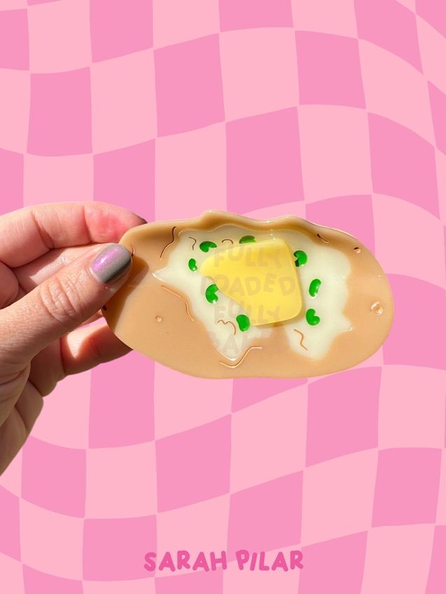 Baked Potato Hair Claw Clip