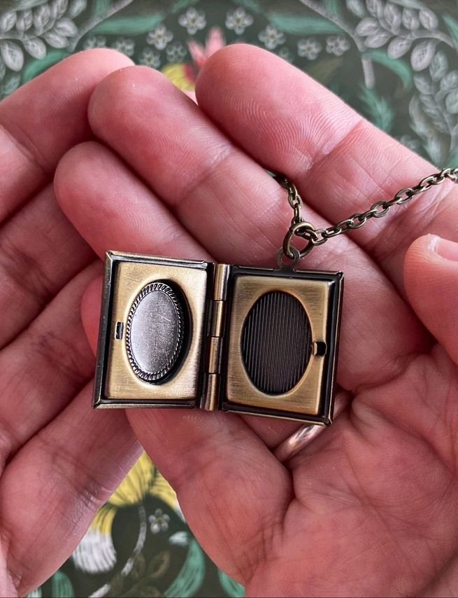 Book Locket The Secret Garden Bronze Necklace