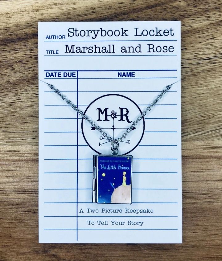Book Locket The Little Prince Stainless Steel Necklace