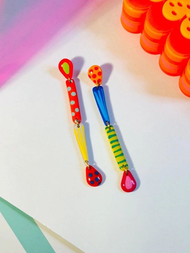 Mix It Up Fun Drip Dangle Earrings