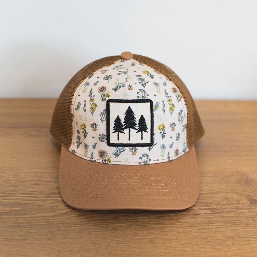 Three Tree Floral Trucker Hat