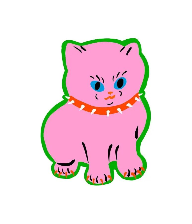 Spiked Kitten Sticker