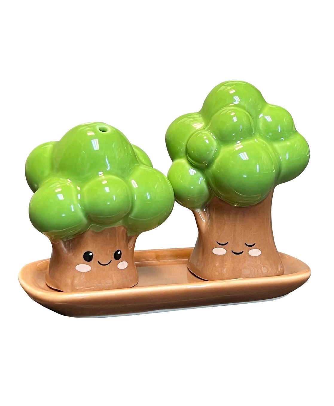Grove Tree Salt And Pepper Shaker Set With Dish