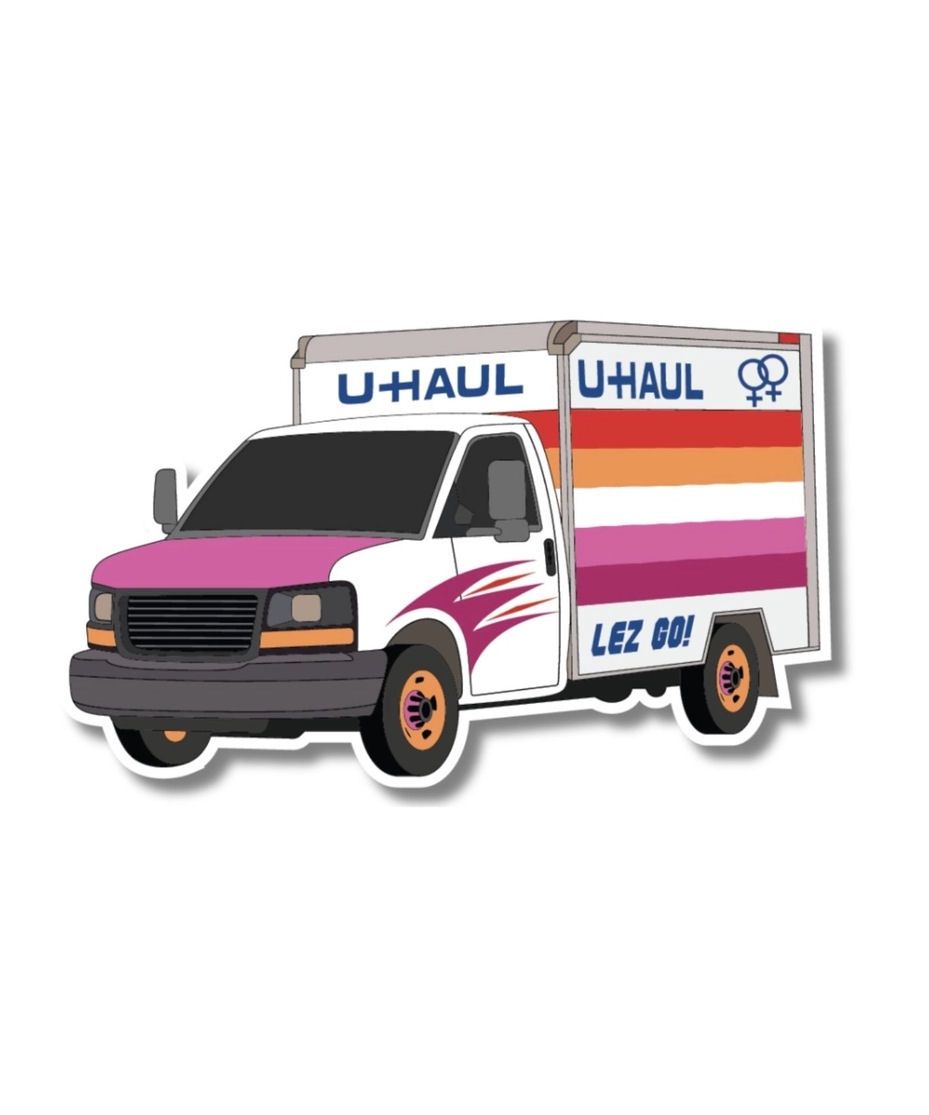 Lez Go U-Haul Sticker