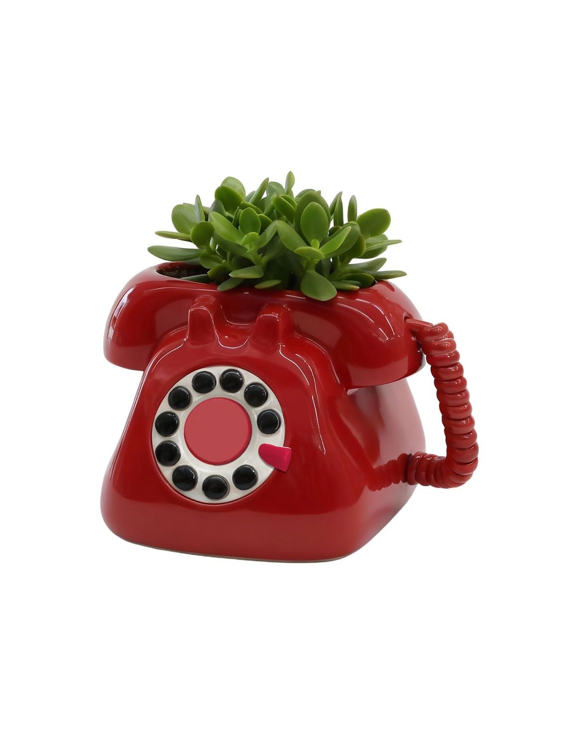 Vintage Red Phone Planter