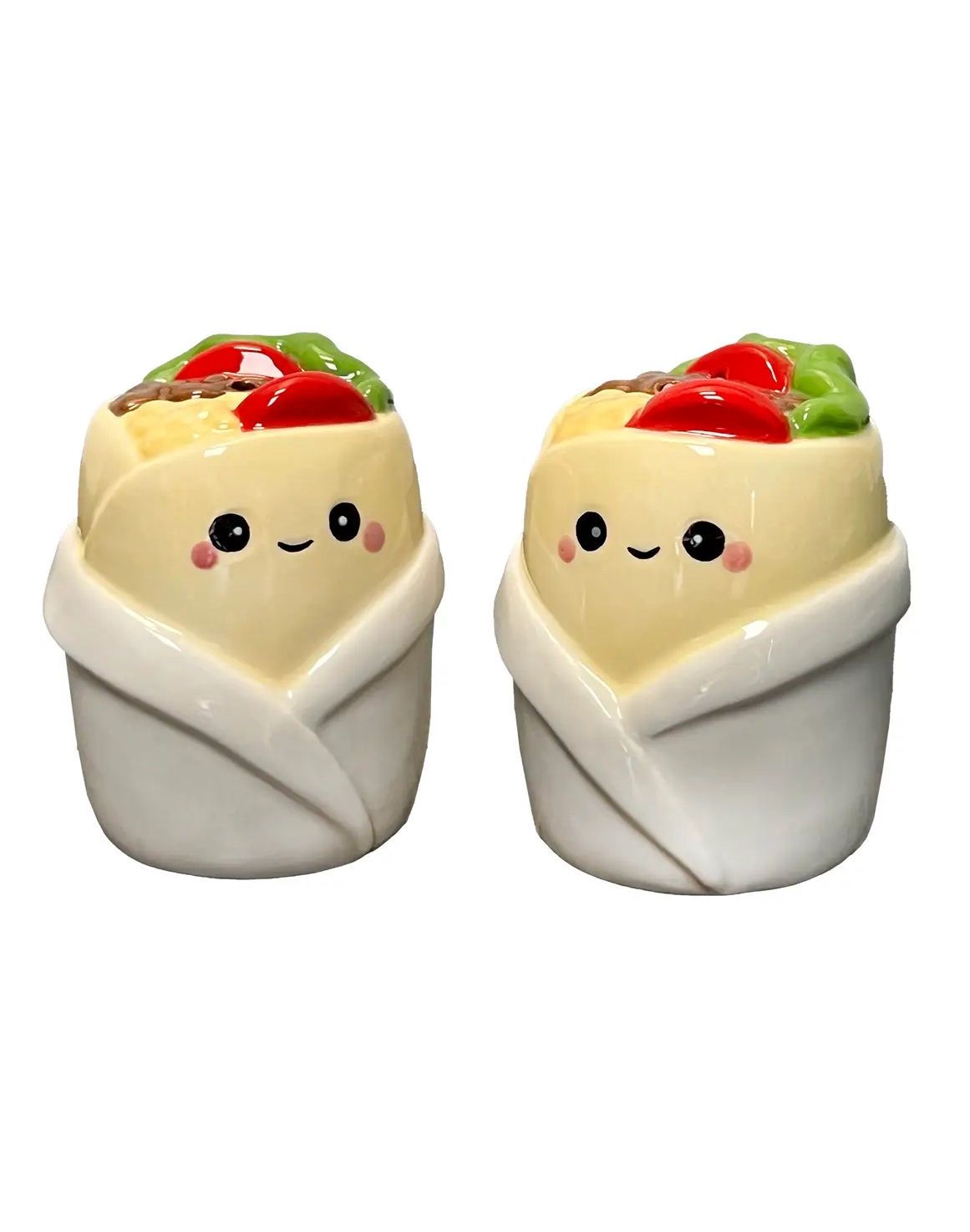 Wrapped Smiling Burrito Salt And Pepper Shaker Set
