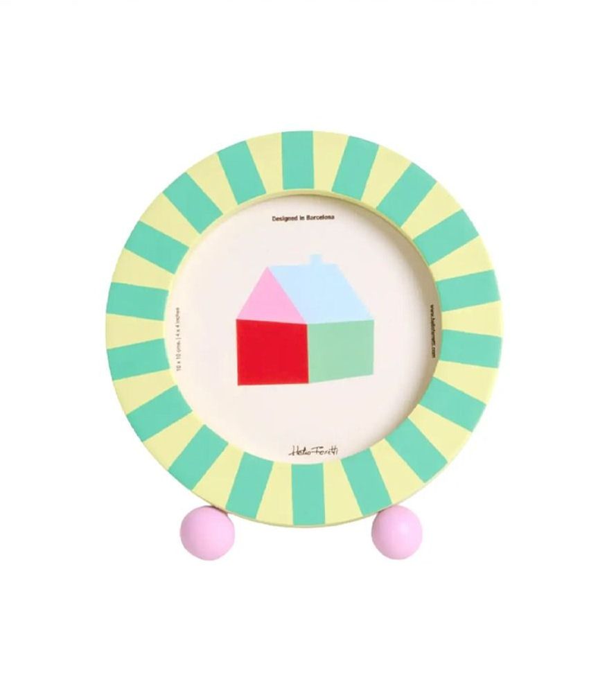 Carousel Green Round Photo Frame