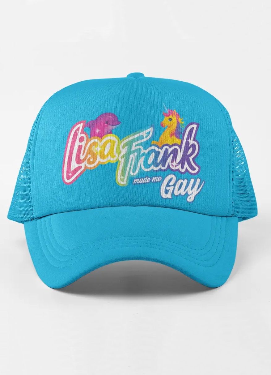 Lisa Frank Made Me Gay Trucker Hat