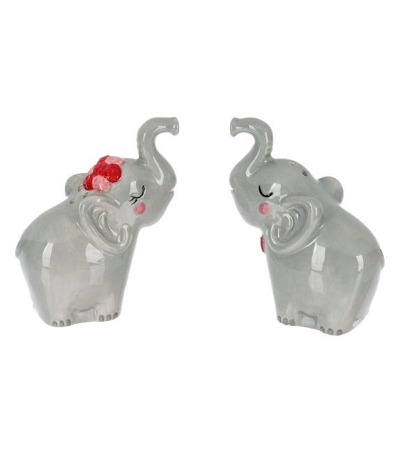 Elephant Couple Salt And Pepper Shaker Set
