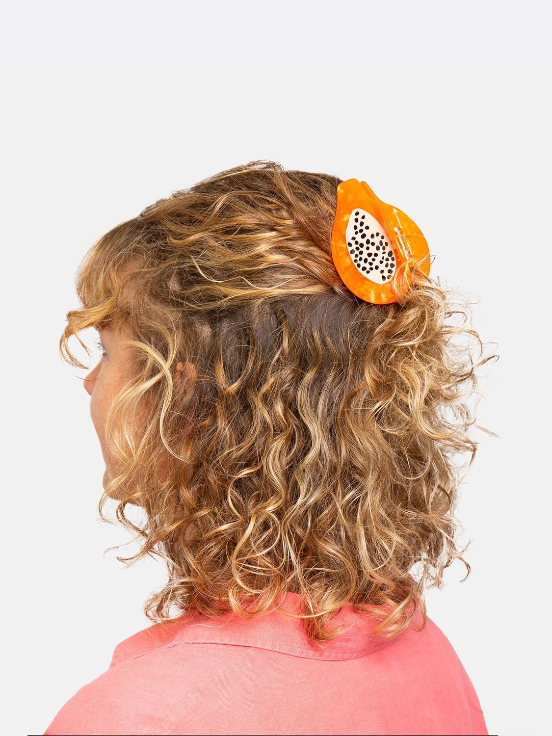 Papaya Hair Claw Clip