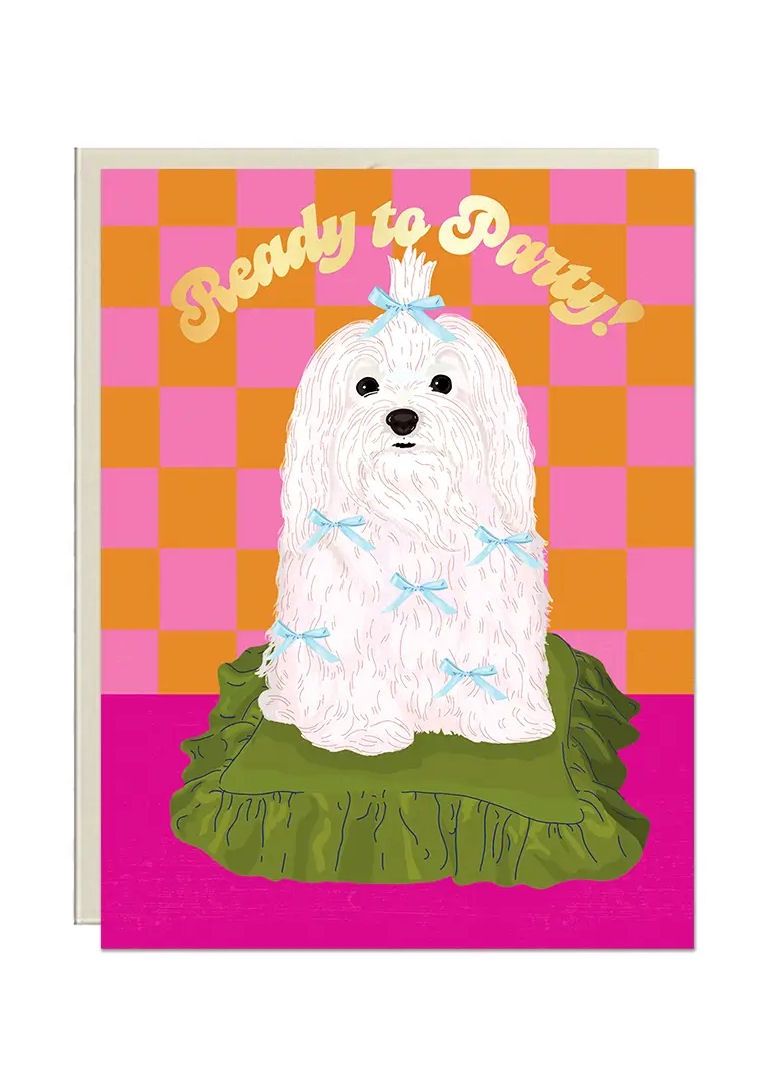 Ready To Party Dog Card