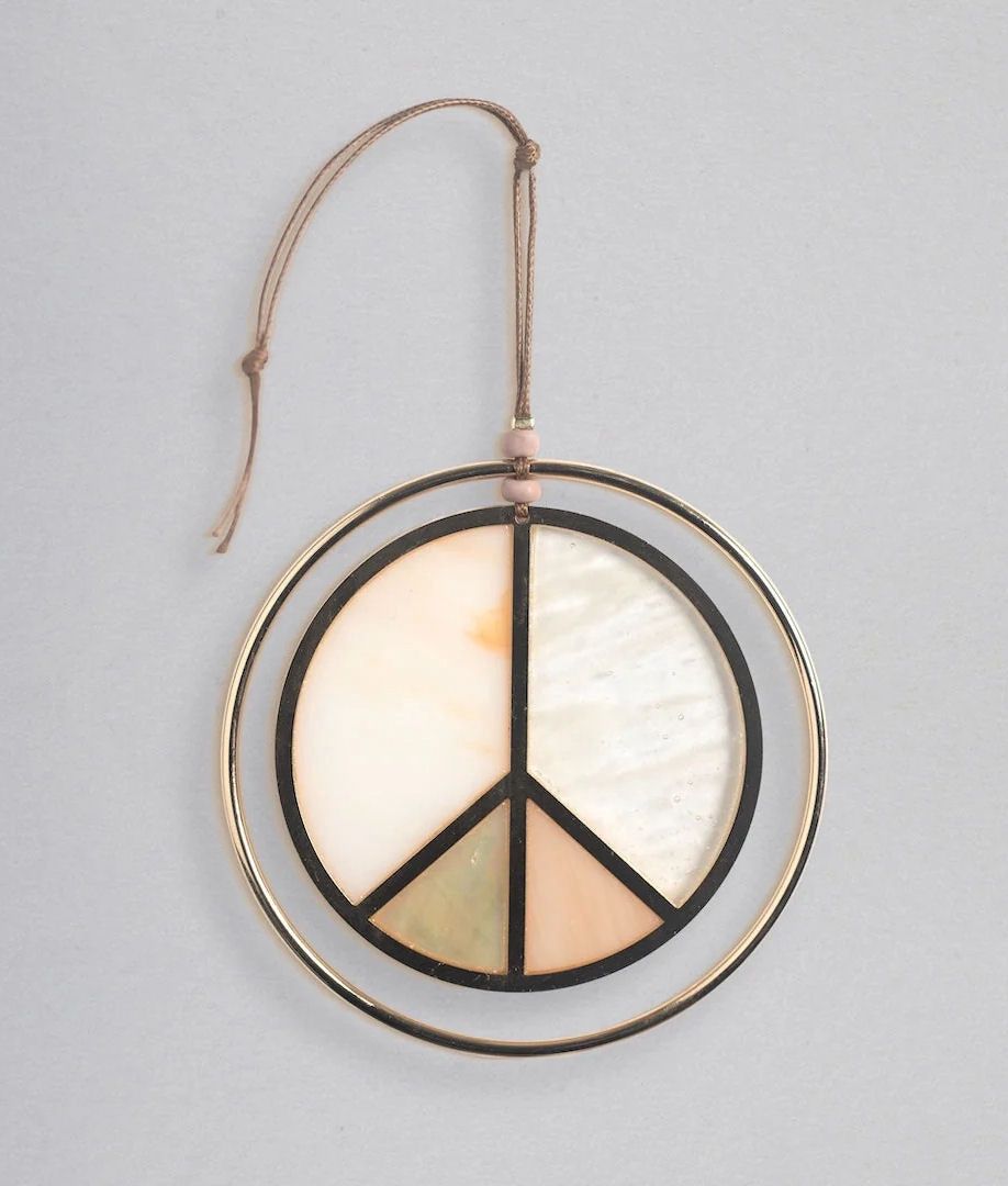 Peace Sign Stained Glass Light Catcher
