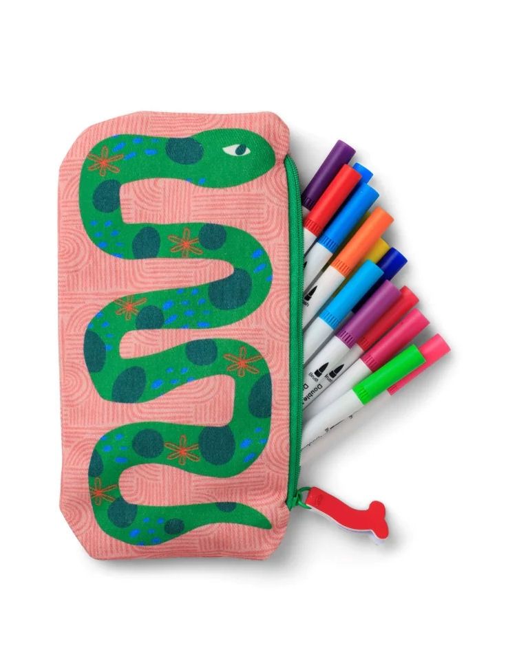 Snake Pencil Zipper Case