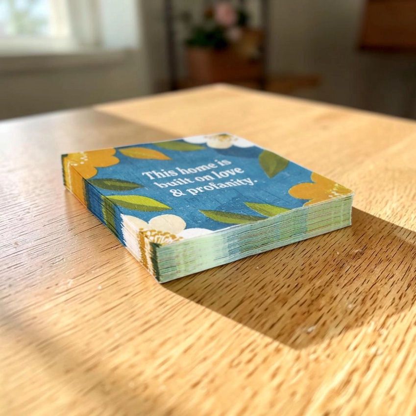 This Home Is Built On Love And Profanity Beverage Napkins