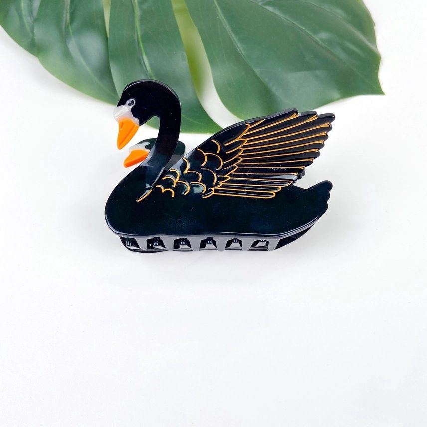Black Swan Hair Claw Clip