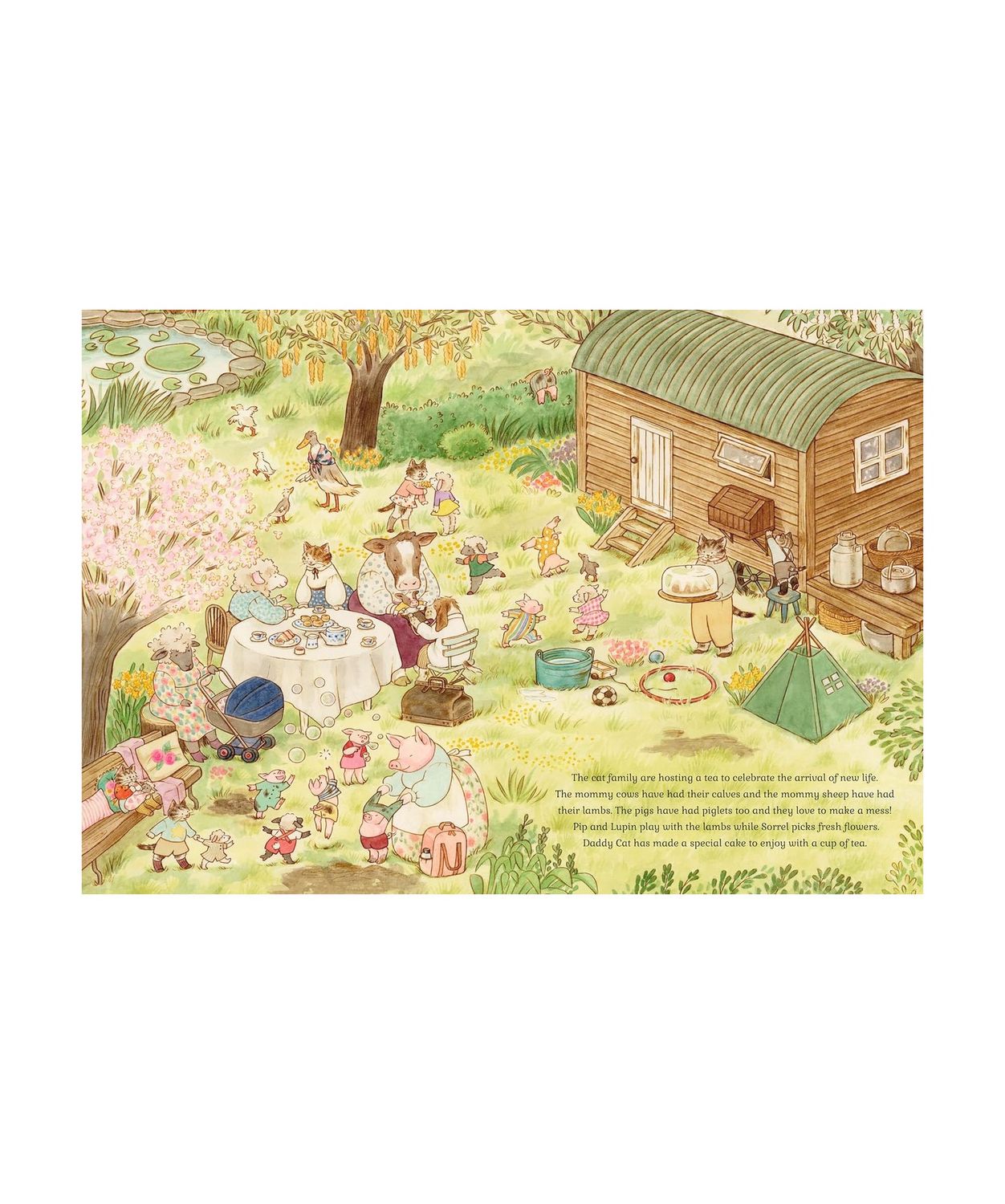 Cat Family Four Seasons Lift The Flap Hardcover Book