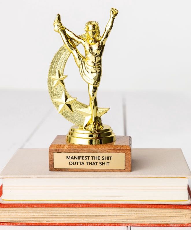 Manifest The Shit Outta That Shit Encouragement Trophy