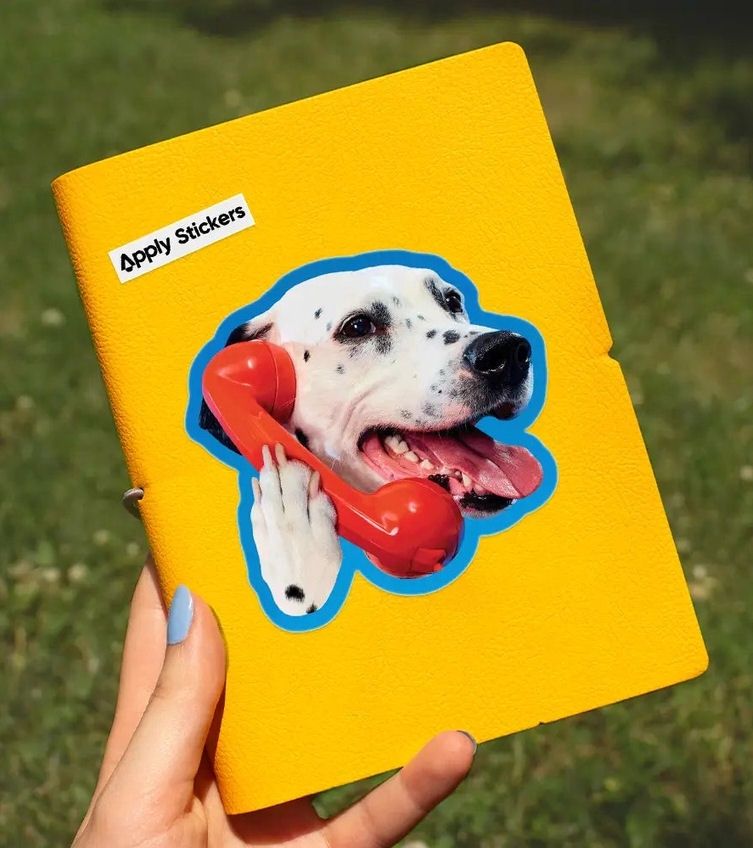 Dalmatian Phone Call Sticker