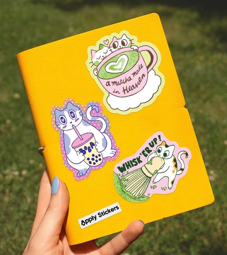 Whisk 'er Up Cat Sticker