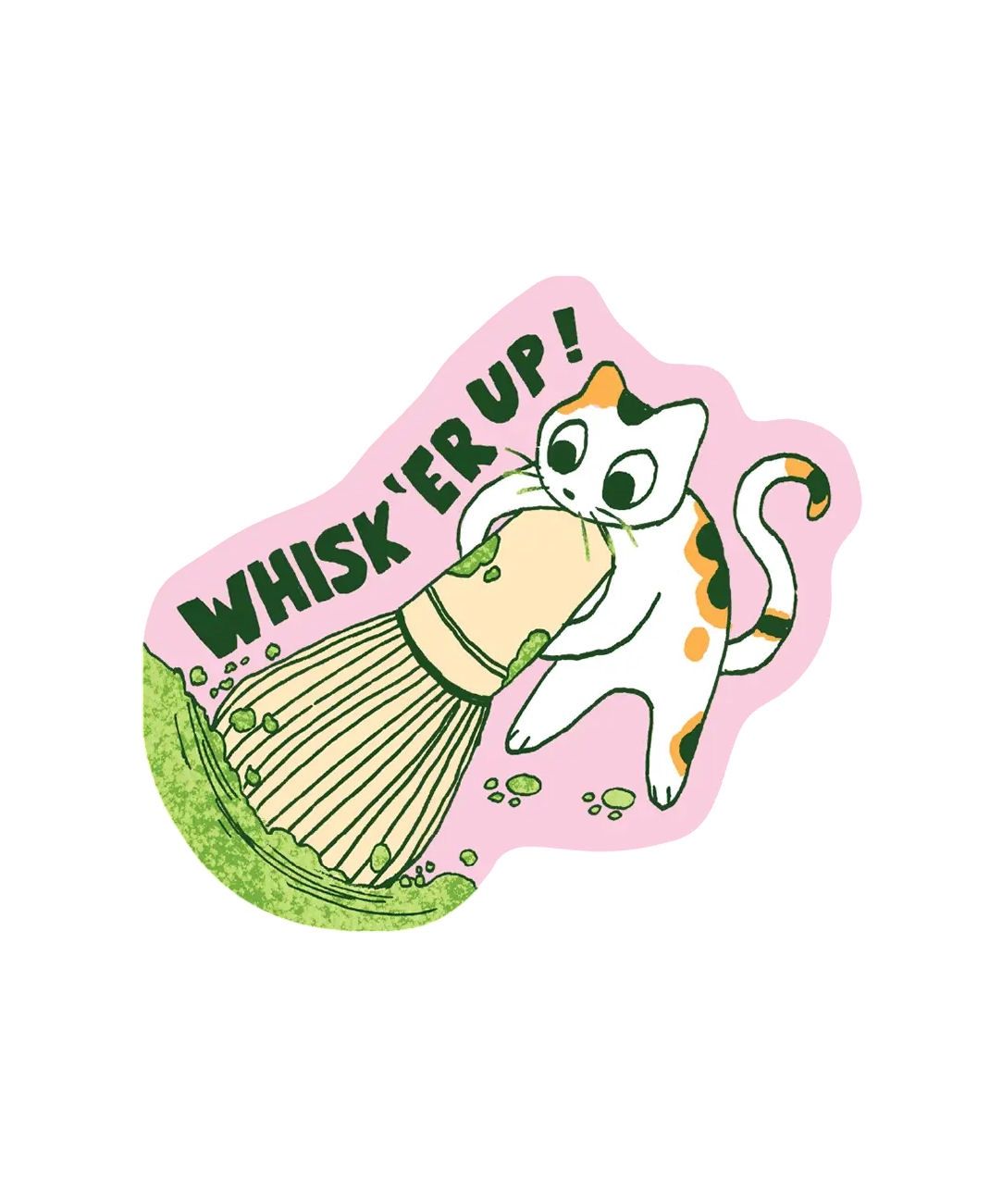 Whisk 'er Up Cat Sticker