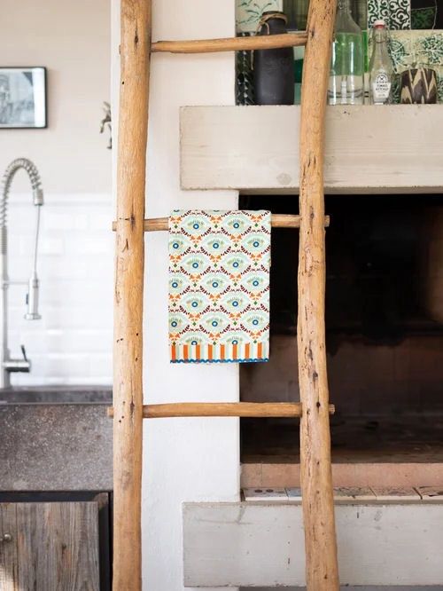 I See You Orange And Green Eye Kitchen Towel