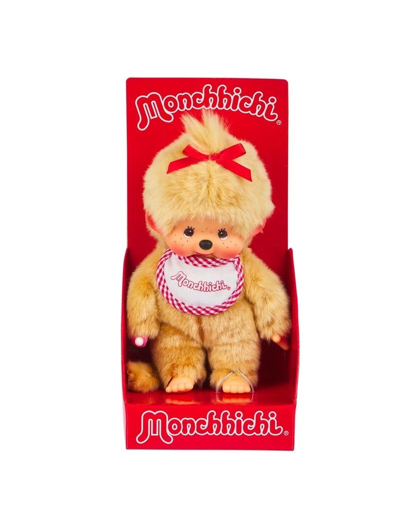Monchhichi Beige Girl With Bib Plush