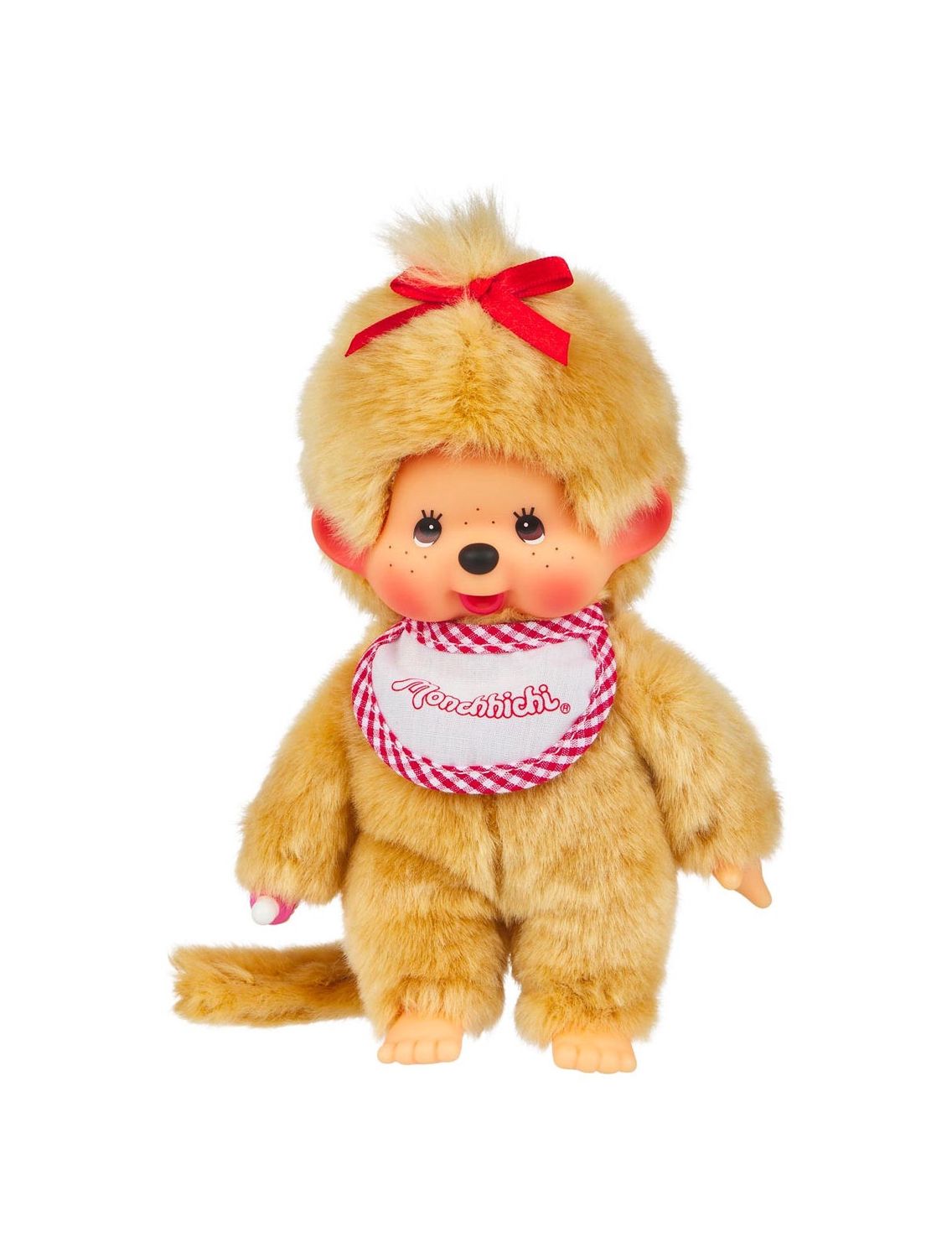 Monchhichi Beige Girl With Bib Plush