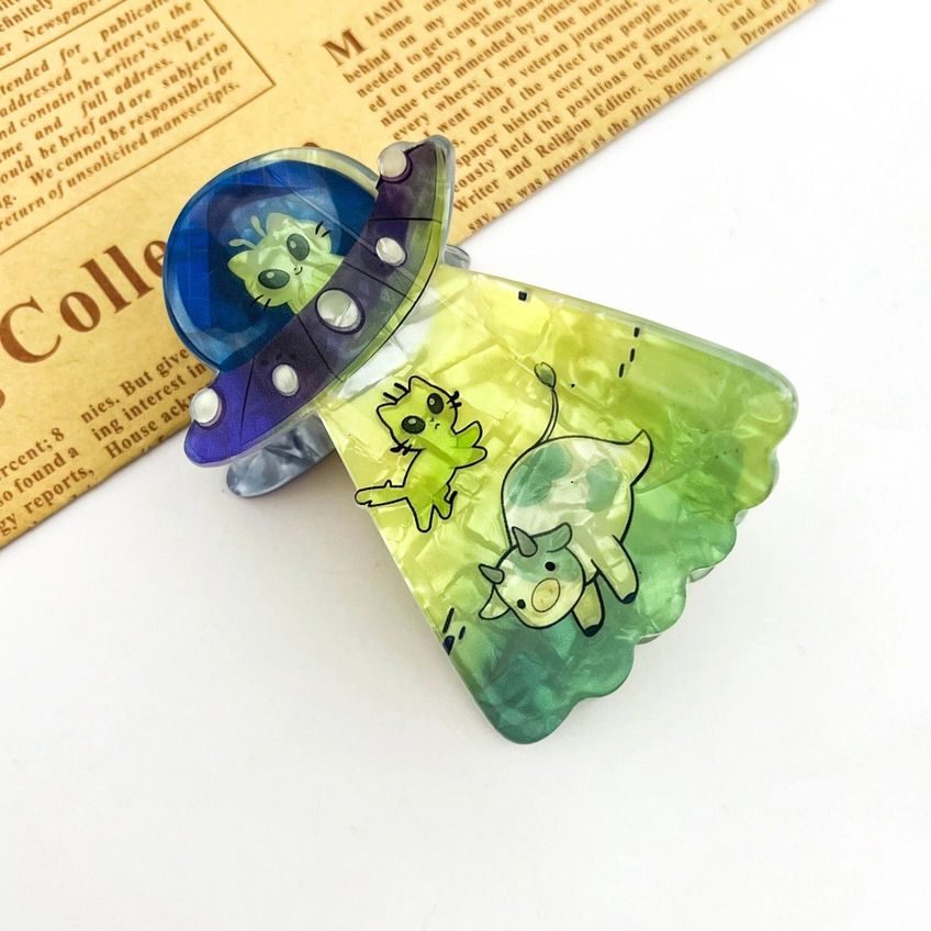 Alien Cat Hair Claw Clip