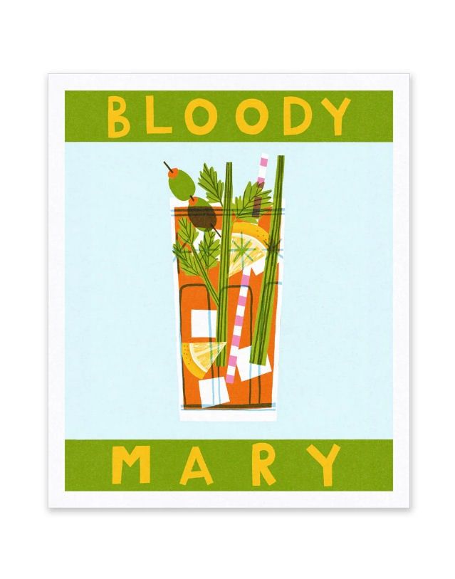Bloody Mary 12x10 Risograph Print