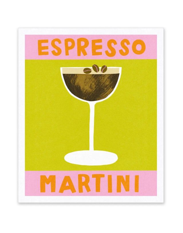Espresso Martini 12x10 Risograph Print