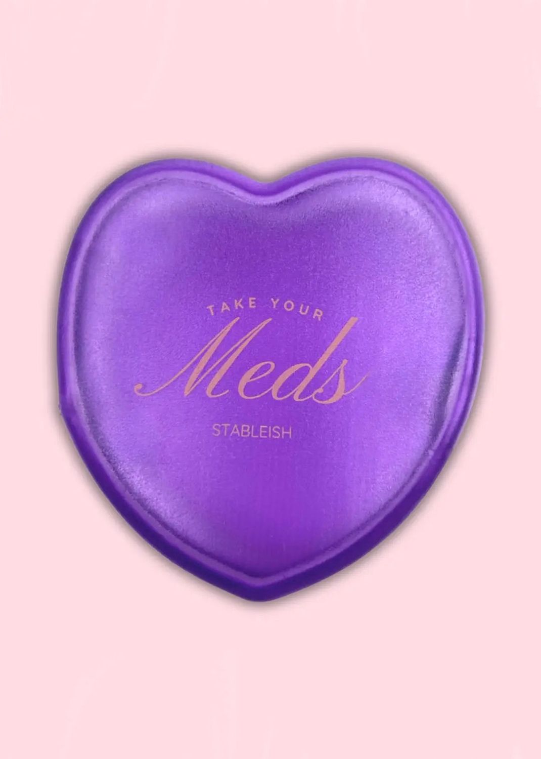 Take Your Meds Mini Purple Pill Case