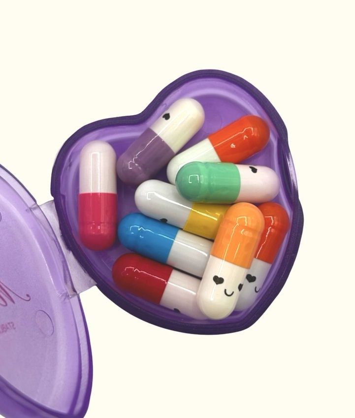 Take Your Meds Mini Purple Pill Case