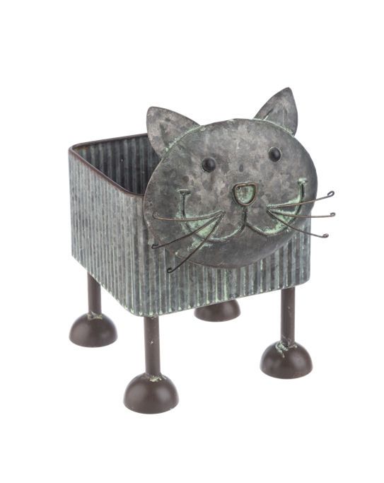 Iron Cat Planter
