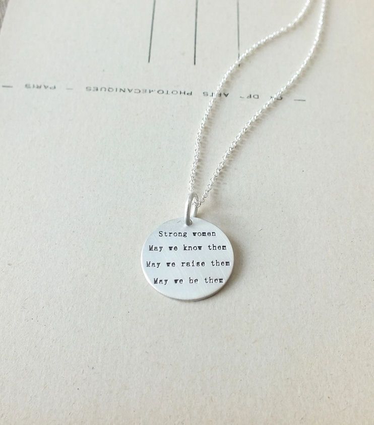 Strong Women Sterling Silver Necklace