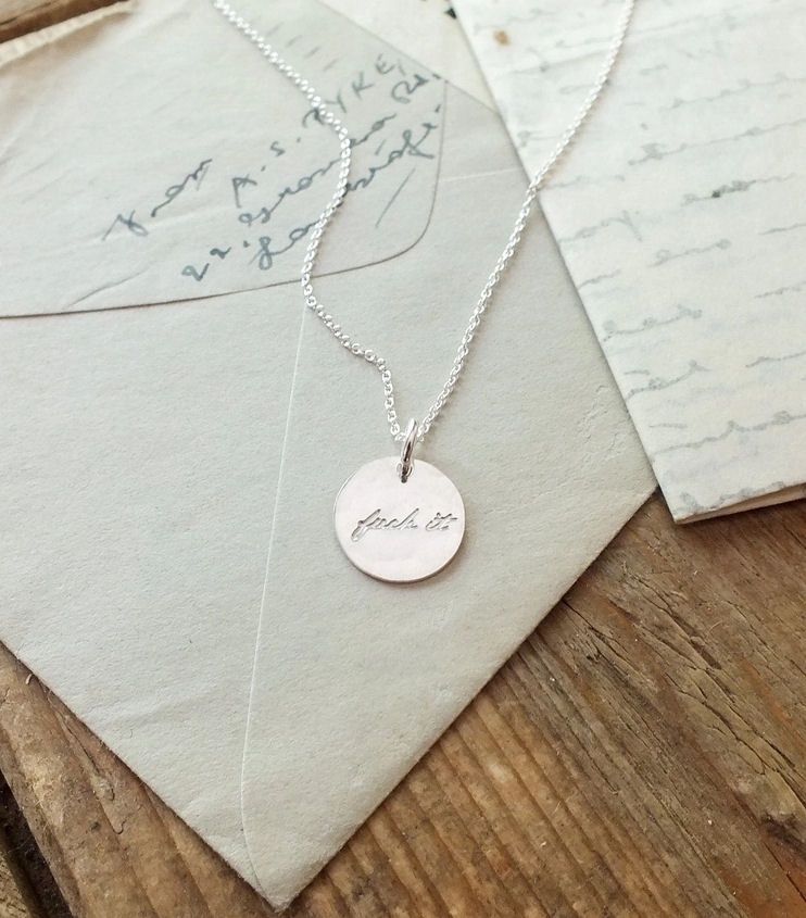 Fuck It Sterling Silver Necklace