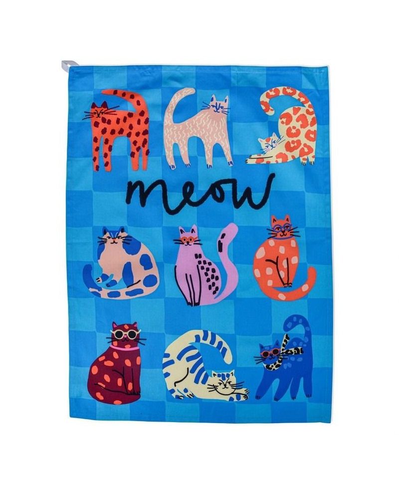 Meow Cats Cotton Tea Towel