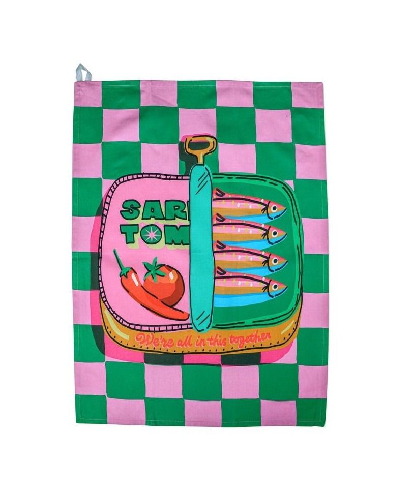 Sardines Cotton Tea Towel