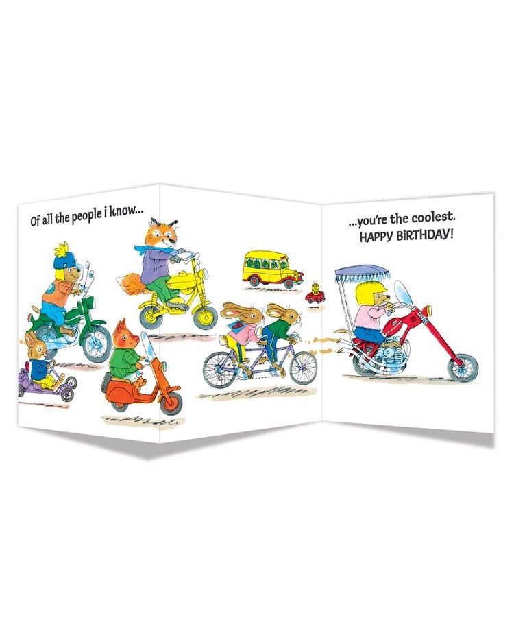 Richard Scarry's Coolest Birthday Tri-Fold Card