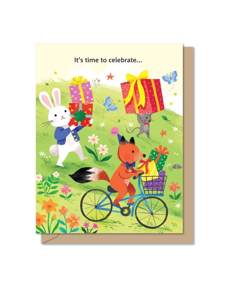Woodland Party Tri-Fold Card