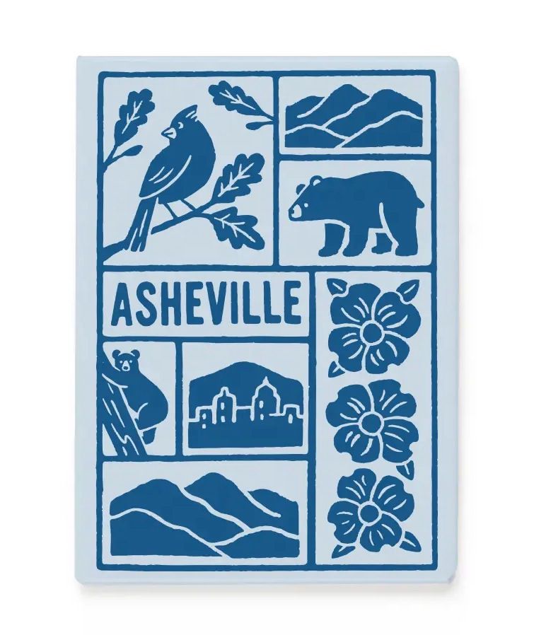 Asheville Woodcut Scenes Magnet