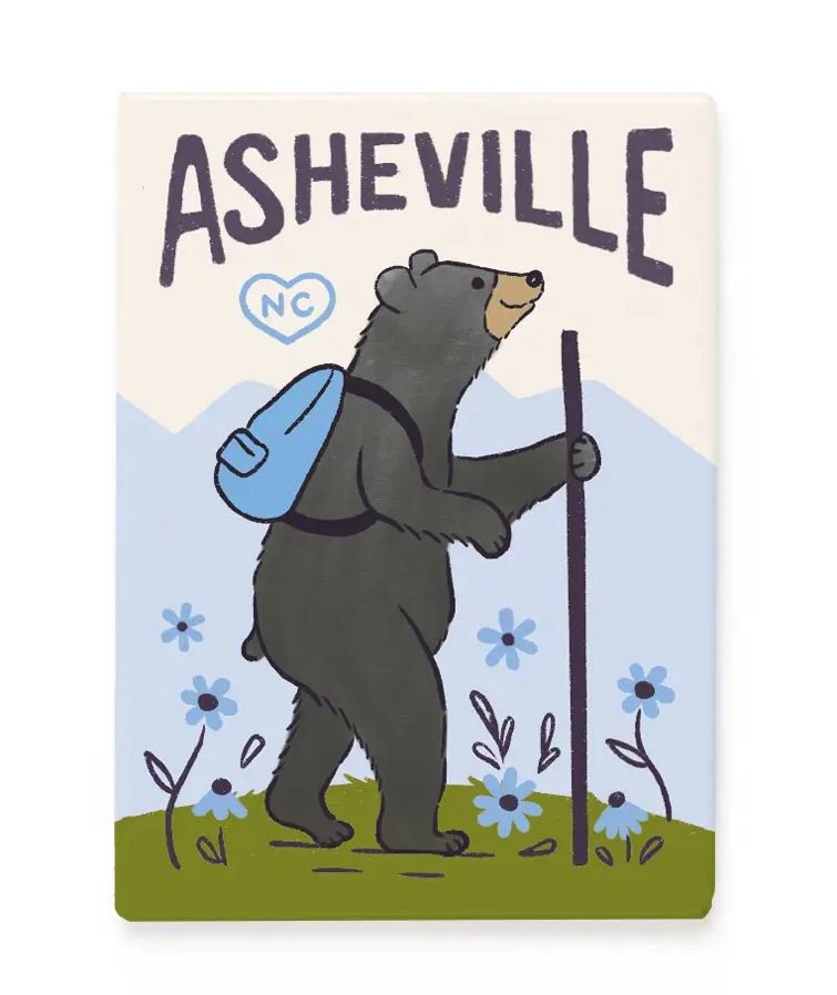 Asheville Bear Hiking Magnet