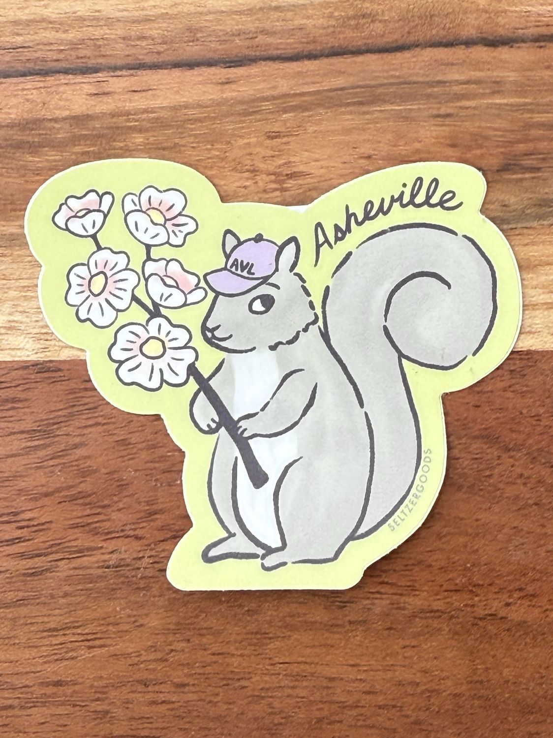 Asheville Squirrel Sticker