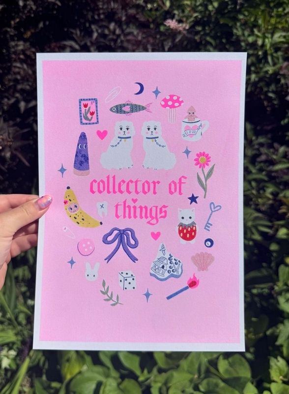 Collector Of Things A4 Risograph Print